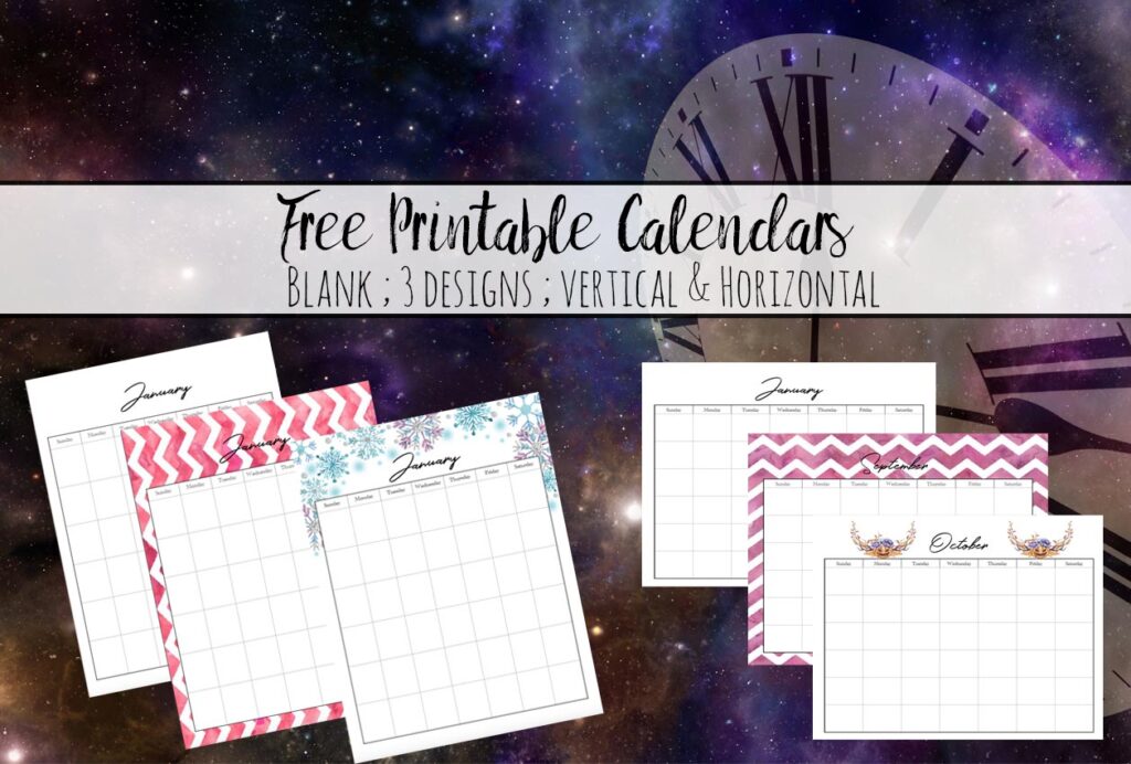 Featured image for free printable blank calendars