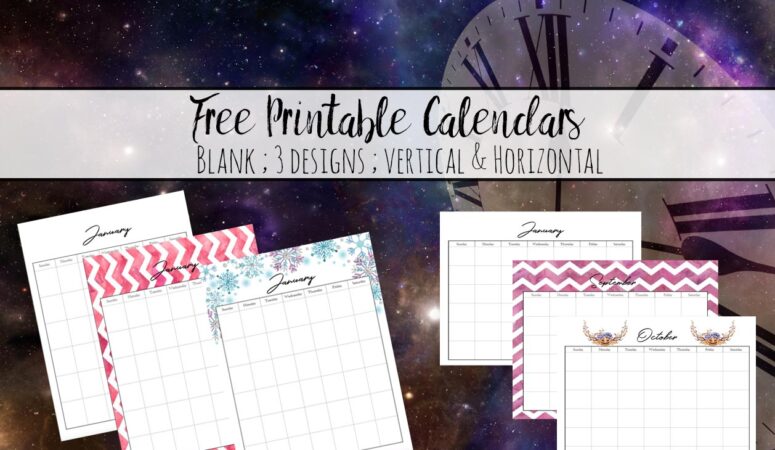 Featured image for free printable blank calendars