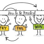 Featured image for how to be persistent...three guys showing you need to keep trying when you fail to win.