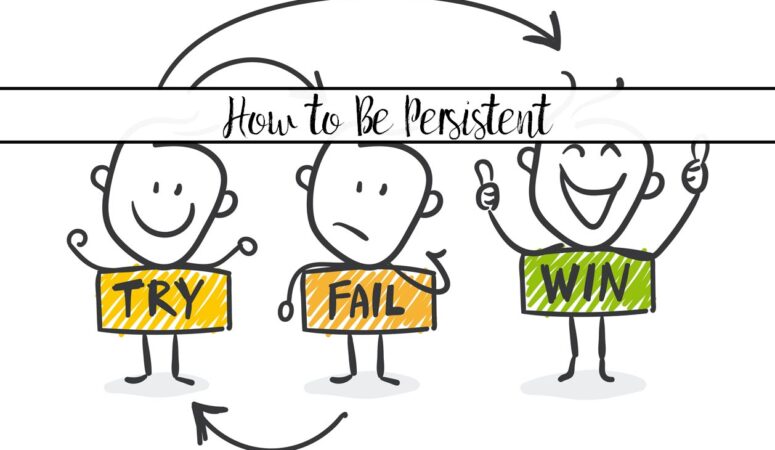 Featured image for how to be persistent...three guys showing you need to keep trying when you fail to win.