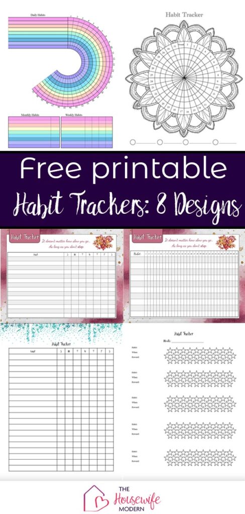 Free printable habit trackers. Change your life: how to use habit trackers, good habits to track, tips to be successful, & more.