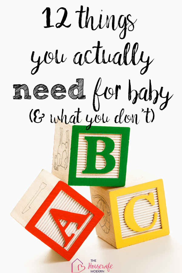Pin image for what you need for baby. ABC blocks with text