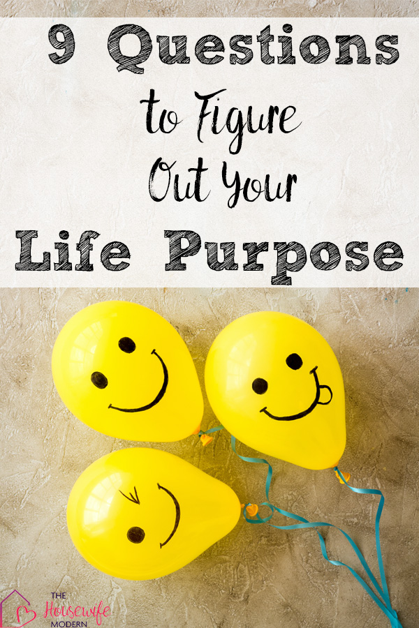 Pin image for how to find your purpose. 3 smile yellow balloons on slate background. Text title.