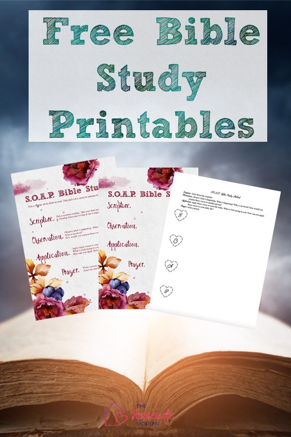 Pin image for SOAP Bible study free printable