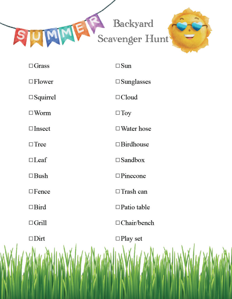 Backyard scavenger hunt