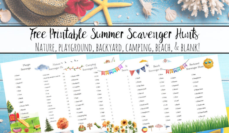 Free Printable Summer Scavenger Hunts