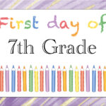 Free Printable First Day of 7th Grade Sign