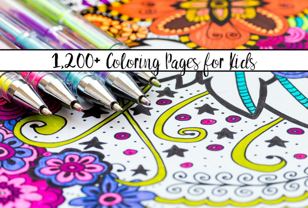 Featured image. close-up of coloring page with text overlay.