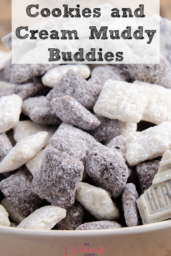 Pin image for Cookies and cream muddy buddies.