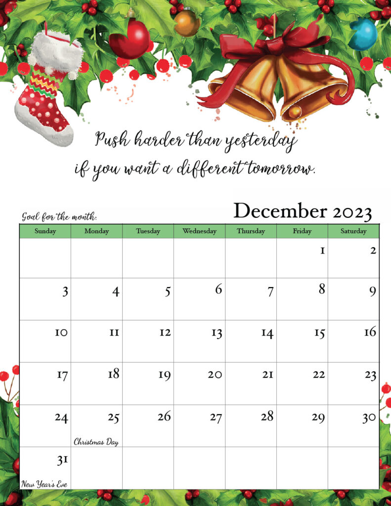 December 2023 calendar