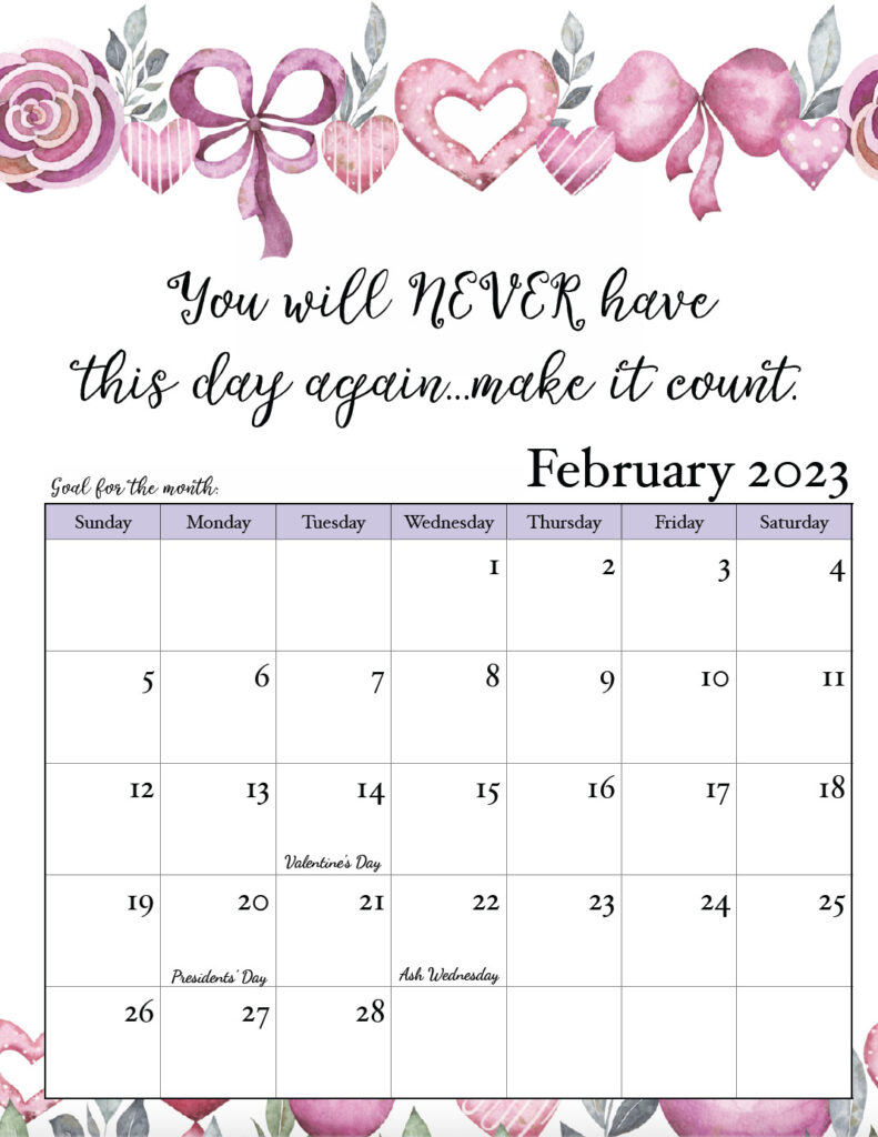 February 2023 calendar