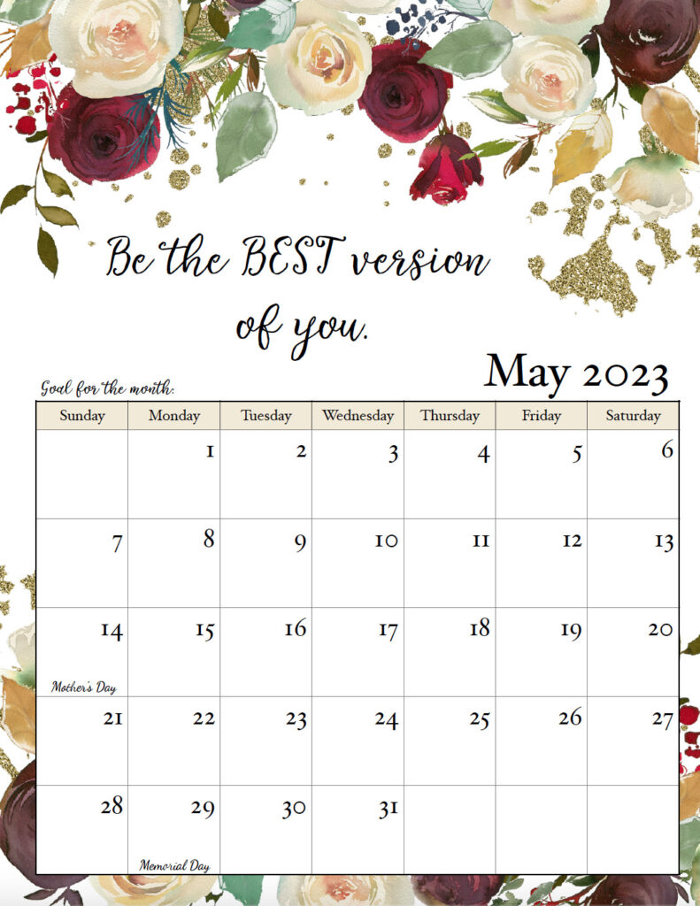 May 2023 calendar