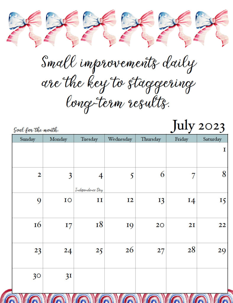 July 2023 calendar