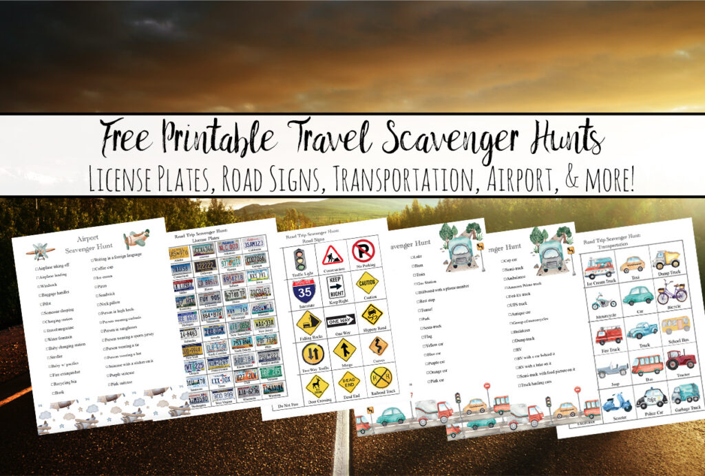 Featured image for Free Printable Travel Scavenger Hunts