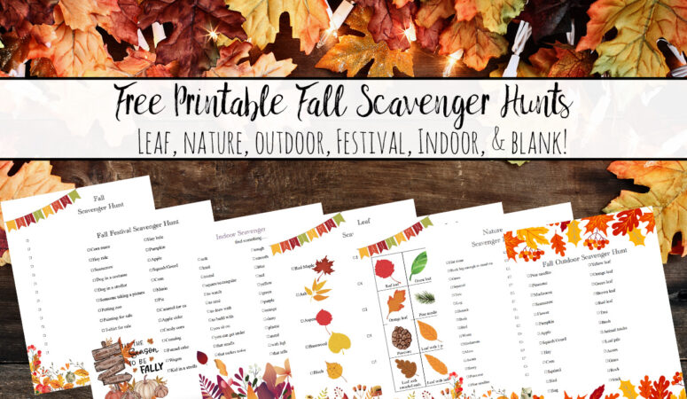 Free Printable Fall Scavenger Hunts