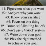 Pin image for how to set goals. List of 10 steps with title &