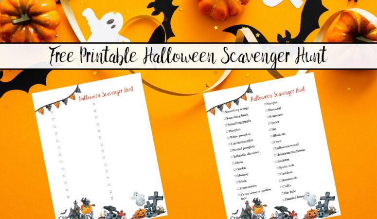 Free Printable Halloween Scavenger Hunt
