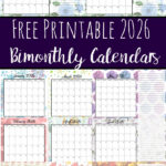 Pin image for free printable 2026 bimonthly calendars