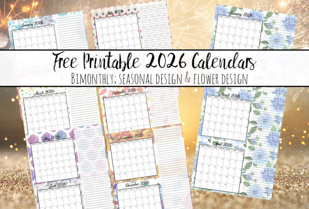 Featured image for free printable 2026 bimonthly calendars