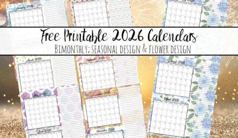 Featured image for free printable 2026 bimonthly calendars