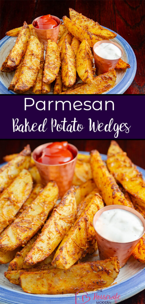 Pin image for Kickin' Baked Parmesan Potato Wedges