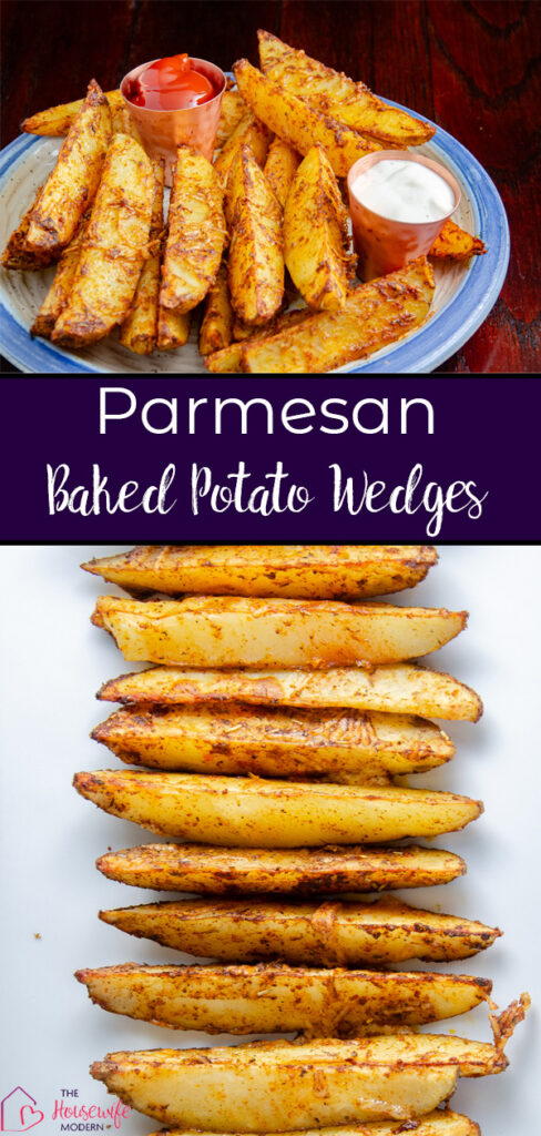 Pin image for Kickin' Baked Parmesan Potato Wedges