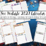 Free printable 2027 two month calendars in PDF format. Choose from a beautiful floral design or a festive holiday-themed calendar. Two months per page for easy planning, scheduling, appointments, and organization.