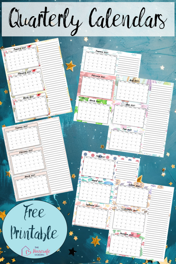 Download free printable 2027 three month calendars in PDF format! These printable quarterly calendars include beautiful floral, holiday-themed, and elegant rose gold marble designs. Perfect for planning at home, school, or the office.