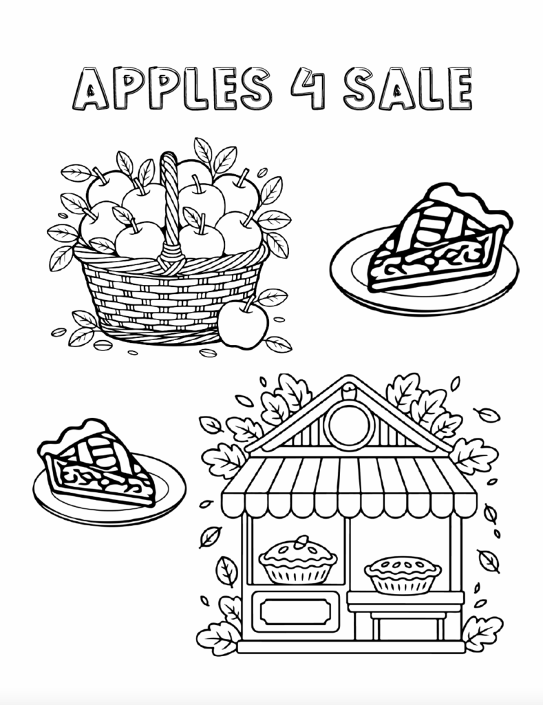 Free printable apple coloring pages for kids. These fun fall coloring sheets are perfect for apple-themed lessons, classroom activities, homeschool, and autumn celebrations.