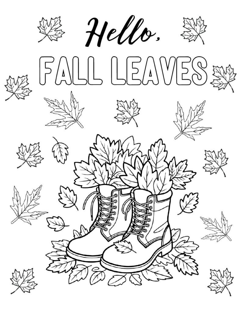 Free printable fall leaves coloring pages for kids! These fun autumn coloring sheets are perfect for classroom activities, homeschool, leaf units, seasonal crafts, and fall-themed fun.