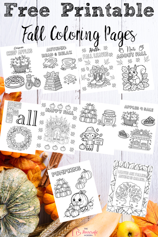 Free printable fall coloring pages for kids featuring fun autumn-themed designs: apples, pumpkins, leaves, scarecrows, and more. Perfect for classrooms, quiet time, rainy days, and fall activities for kids.