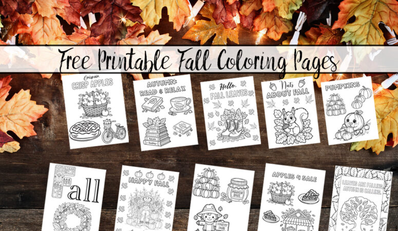 Free Printable Fall Coloring Pages: Apples, Leaves, Pumpkins, & More