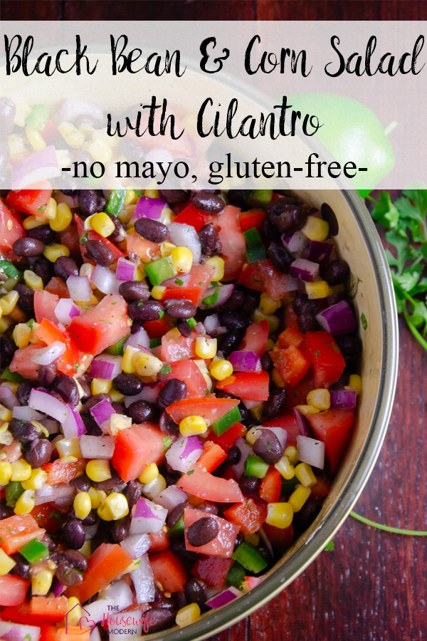 This quick and easy black bean and corn salad combines corn, black beans, tomatoes, jalapeños, red onion, red pepper, cilantro, and lime for a flavor-packed salad. No mayo, naturally gluten-free, and a healthy side dish.