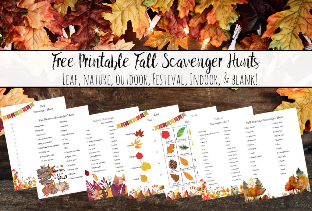 Title for free fall scavenger hunts