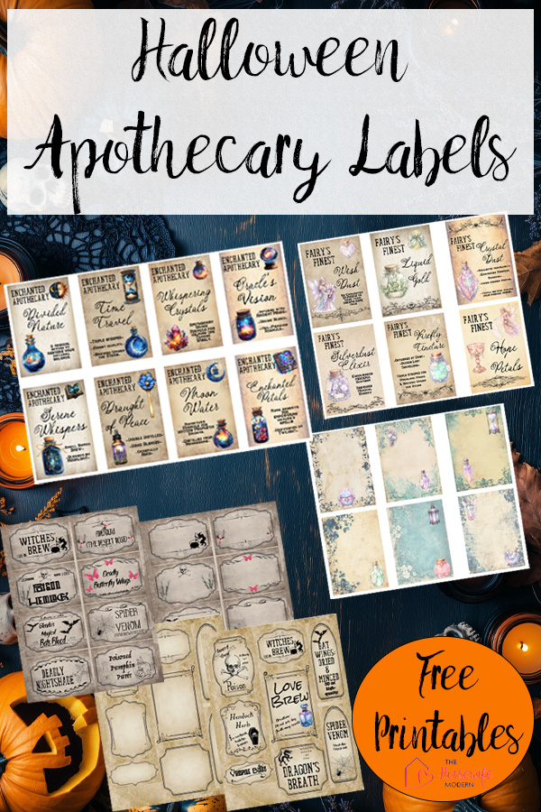 Love Halloween decorating? These free printable apothecary labels include vintage potion bottle labels, whimsical fairy labels, enchanted designs, and blank labels to customize. Great for DIY Halloween décor, spooky displays, and apothecary jars.