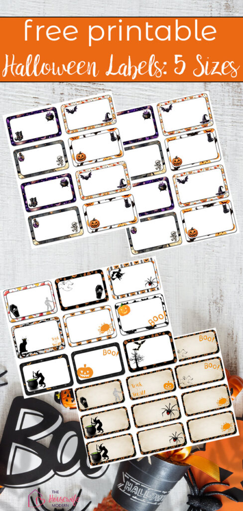 Looking for free printable Halloween labels? Download five printable label sizes perfect for Halloween food labels, treat bags, gifts, party favors, and Halloween name tags. Great for classroom parties, trick-or-treat events, DIY decorations, and spooky celebrations. Instant PDF download.