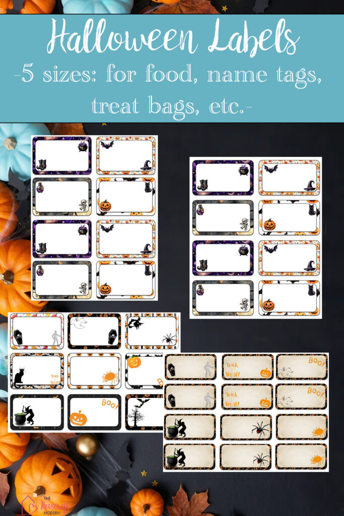 Need Halloween name tags or party labels? These free printable Halloween labels come in five sizes and are perfect for classroom parties, food tables, drink stations, party favors, gifts, and trick-or-treat events. Instant PDF download.