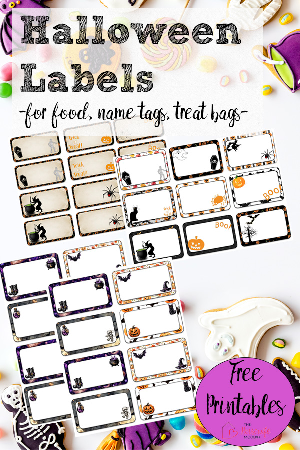 Make your Halloween party extra festive with these free Halloween food labels printable, treat bag labels, and goodie bag labels! Choose from 5 printable sizes for buffets, dessert tables, party favors, drinks, and more. Free PDF download.