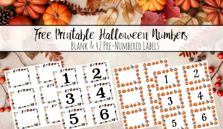 Free Printable Halloween Numbered Labels & Pumpkin Contest Labels