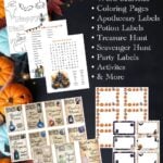 Browse free Halloween printables including coloring pages, Halloween word searches, scavenger hunts, party labels, apothecary labels, bucket lists, and more. Perfect for classrooms, parties, and Halloween fun with kids. Free PDF downloads.