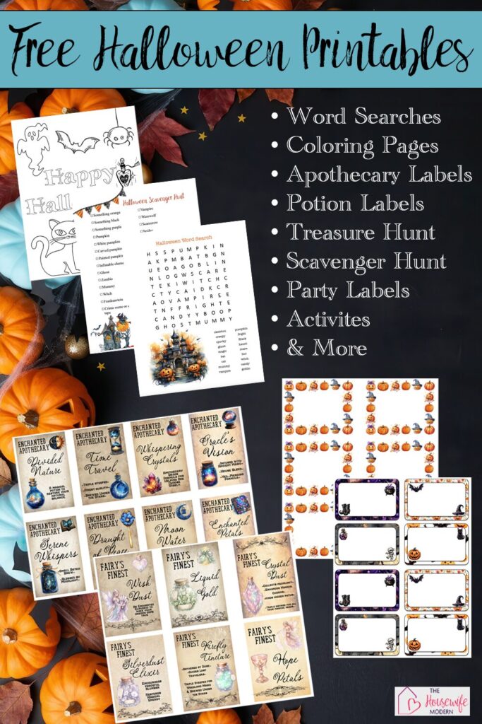 Browse free Halloween printables including coloring pages, Halloween word searches, scavenger hunts, party labels, apothecary labels, bucket lists, and more. Perfect for classrooms, parties, and Halloween fun with kids. Free PDF downloads.