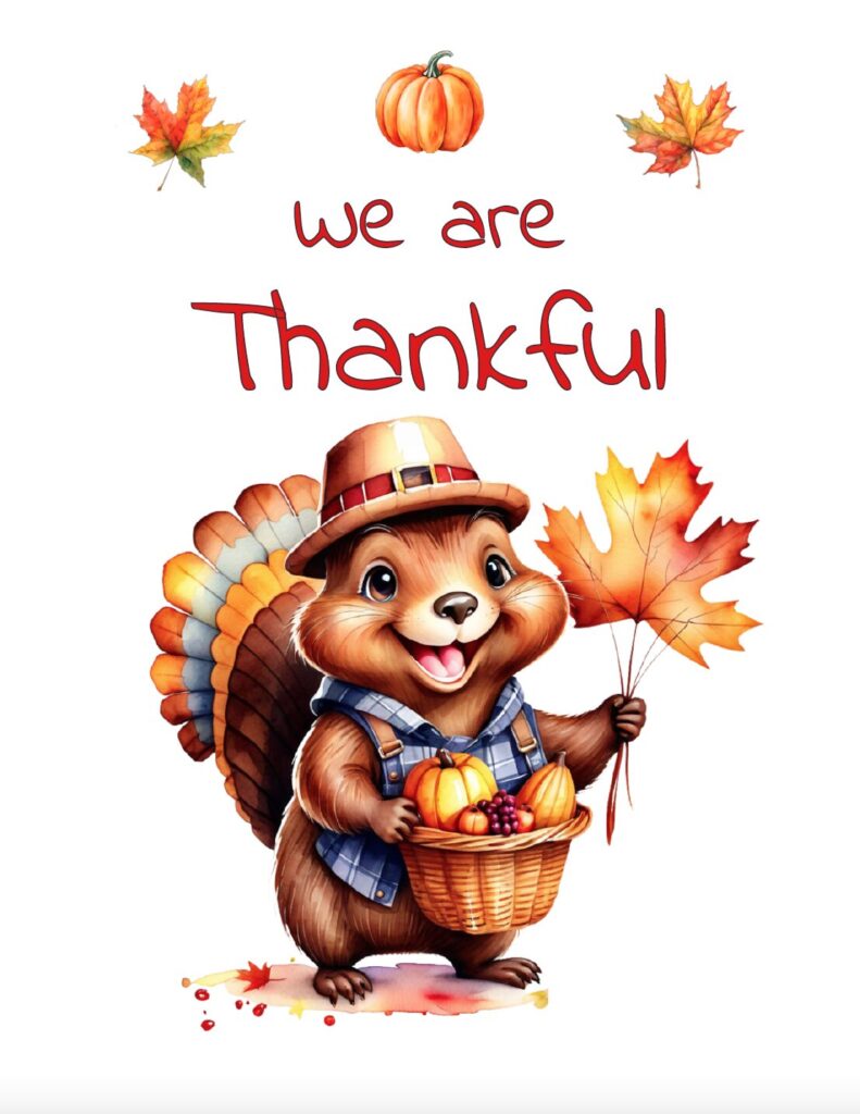 Celebrate the Thanksgiving season with this free printable