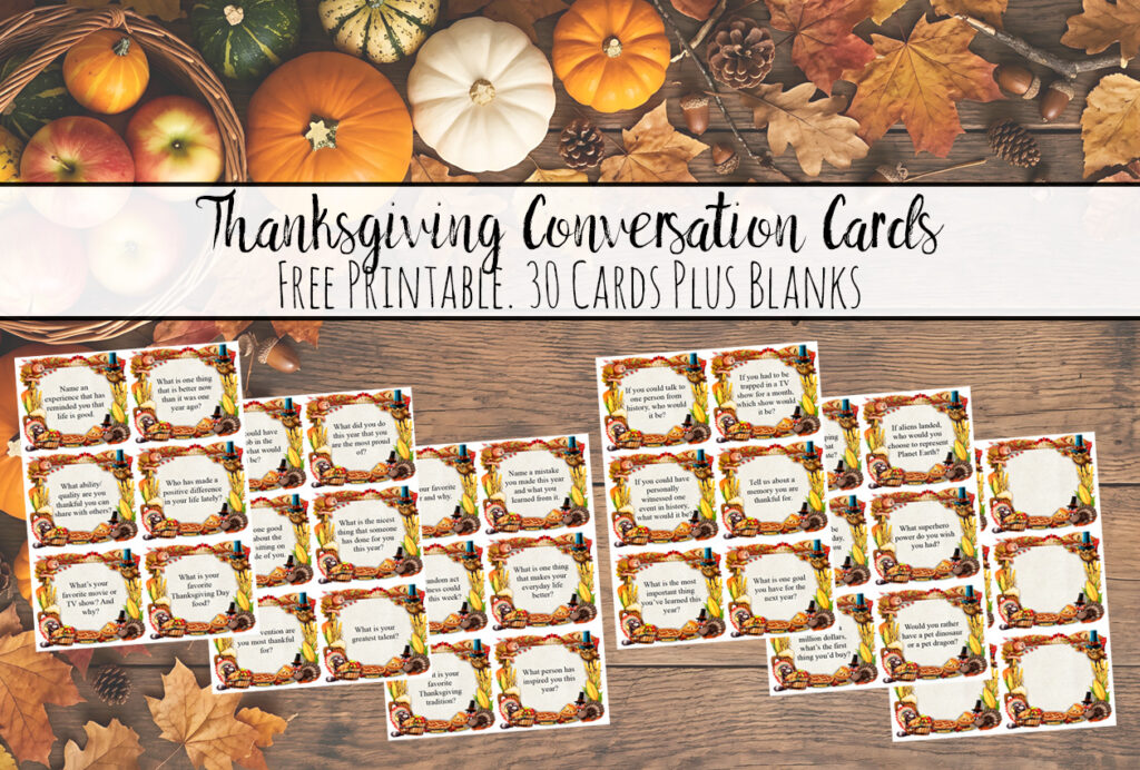 Featured image for free printable Thanksgiving questions
