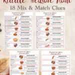 Make Thanksgiving fun with this free printable Thanksgiving riddle treasure hunt! Choose from 18 mix-and-match treasure hunt clues with answers, blank clue card for creating your own, and Thanksgiving fun facts. Pick the riddles that work for your home and set up a fun Thanksgiving activity for kids.