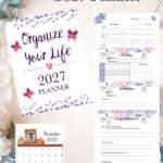 Get organized for the new year with this free printable 2027 planner. This printable planner includes 25+ pages with monthly calendars, goal-setting pages, weekly and daily planners, meal planning pages, notes, and more. Download the 2027 planner template and choose the planner pages that work best for you.