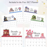 Get your free printable 2027 calendars and start planning the year ahead. This 2027 monthly calendar set includes all 12 months with colorful seasonal watercolor designs and plenty of room for appointments and important dates. The calendars are included in the free printable 2027 planner, along with weekly and daily planners, goal-setting pages, meal planners, and more.