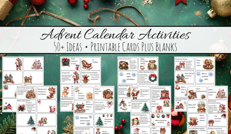 50+ Advent Calendar Activities for Kids & Families {Free Printable}