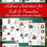 Looking for fun Advent calendar activities for kids and families? Choose from 50+ Christmas activity ideas, including crafts, treats, games, family traditions, outings, and ways to give back. Download the free printable Advent activity cards, choose your favorites, and add them to your Advent calendar or Christmas countdown.