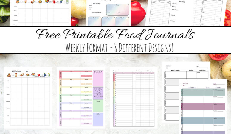 Free Printable Food Journals: 8 Different Designs!