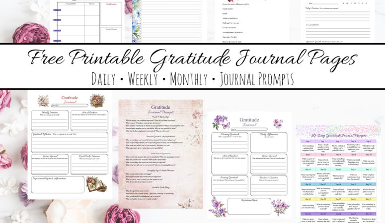 Free Printable Gratitude Journal Pages & Prompts